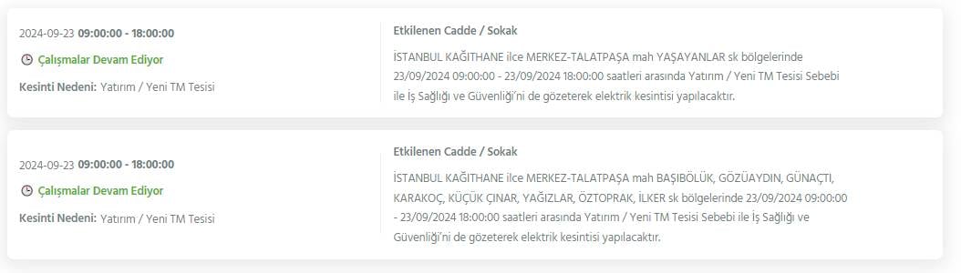 BEDAŞ duyurdu! İstanbul'un 22 ilçesinde elektrik kesintileri yaşanacak 10